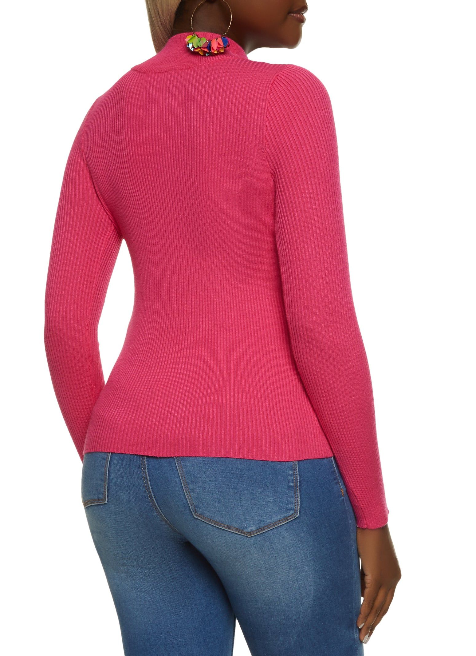 Ribbed Mock Neck Sweater sold by Rainbow product image thumbnail 2
