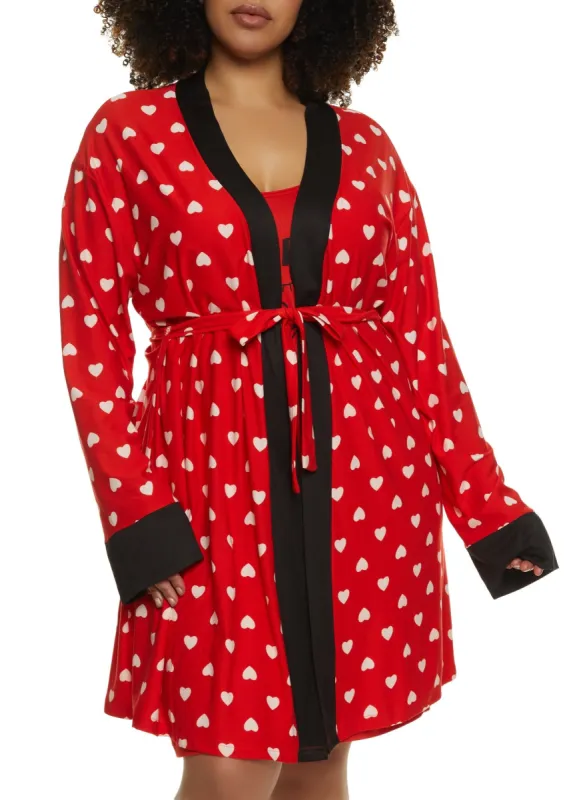 Plus Size But First Sleep Nightgown with Robe sold by Rainbow