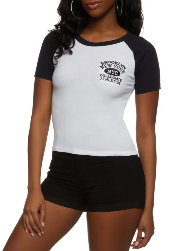 Brooklyn New York Raglan Tee sold by Rainbow