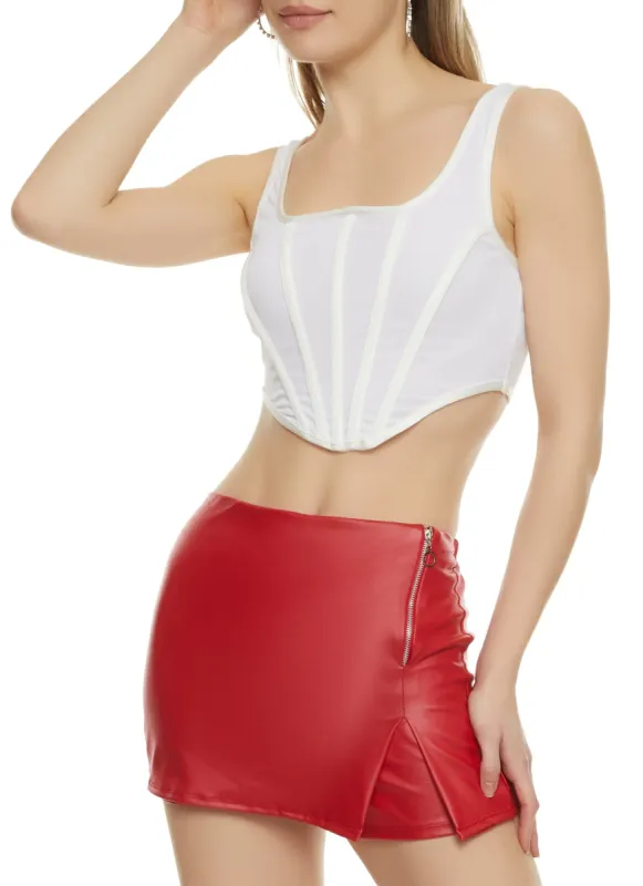 Mesh Corset Cropped Tank Top sold by Rainbow