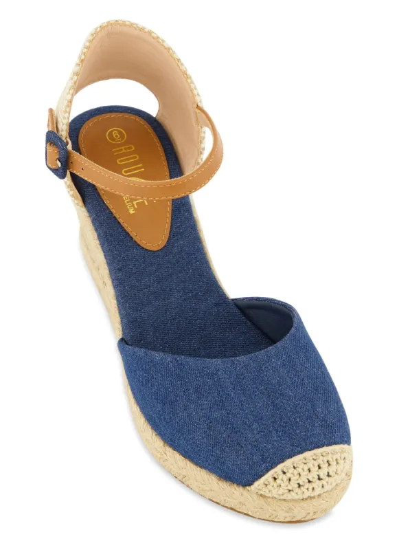 Buckle Strap Espadrille Wedge Sandals sold by Rainbow
