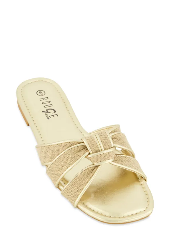 Knot Flat Sandals sold by Rainbow