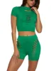 Mock Neck Laser Cut Crop Top sold by Rainbow