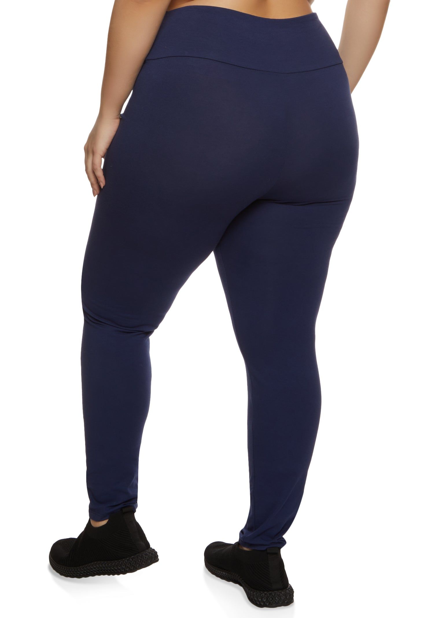 Plus Size Stretch Cotton High Waist Leggings sold by Rainbow product image thumbnail 2