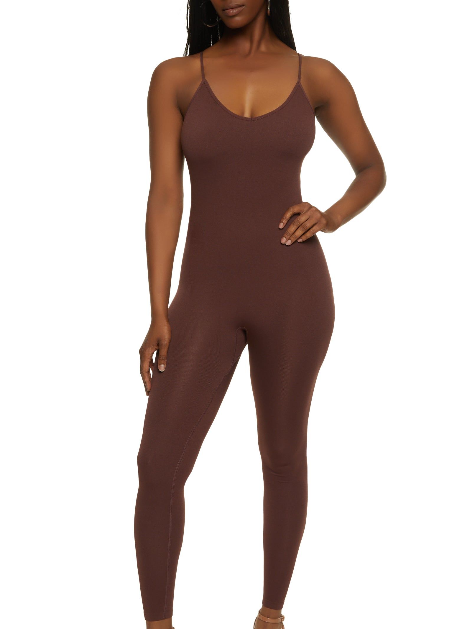 Seamless Stretch Rib Cami Jumpsuit sold by Rainbow