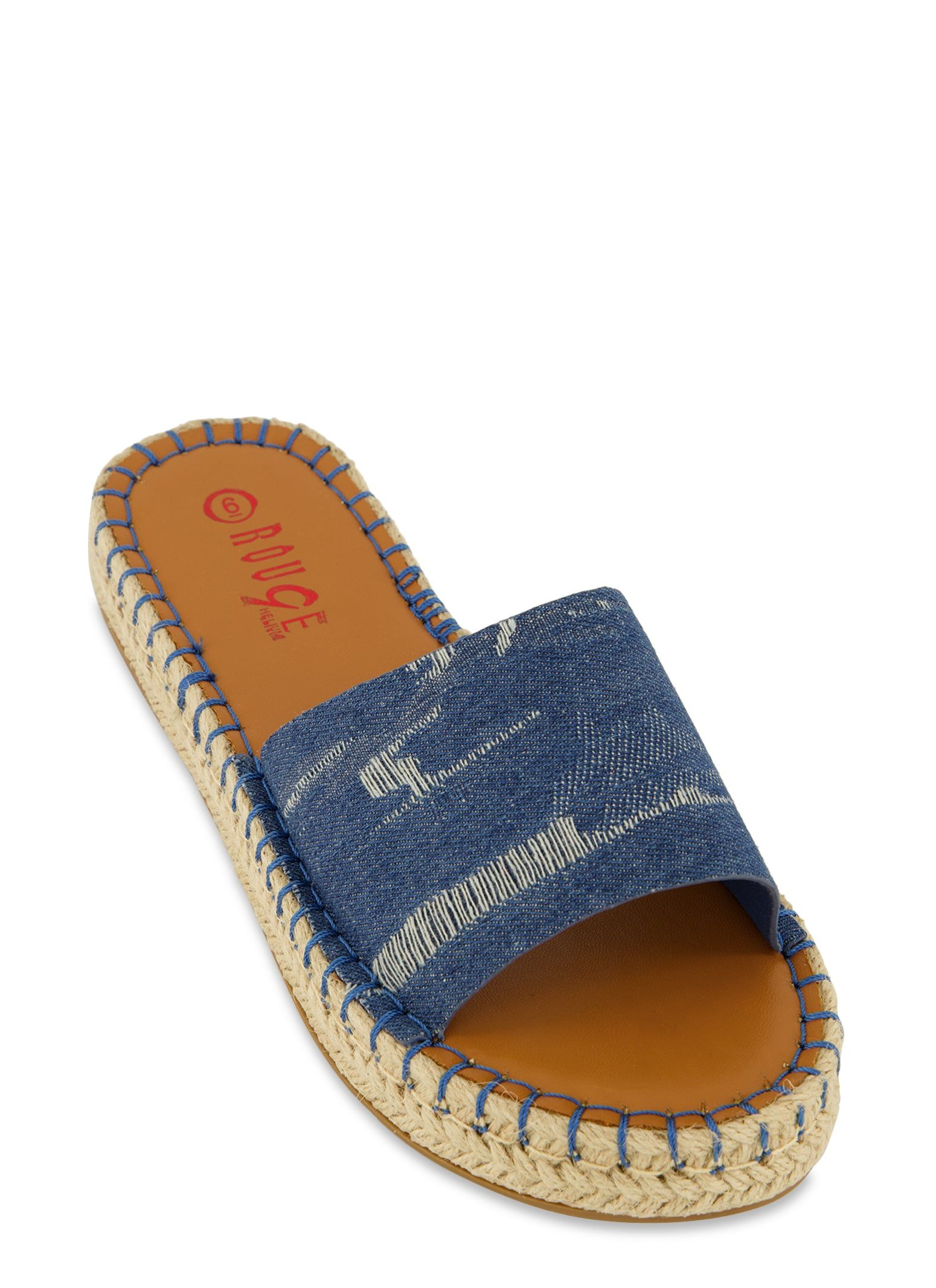 Espadrille Trim Slide Sandals sold by Rainbow