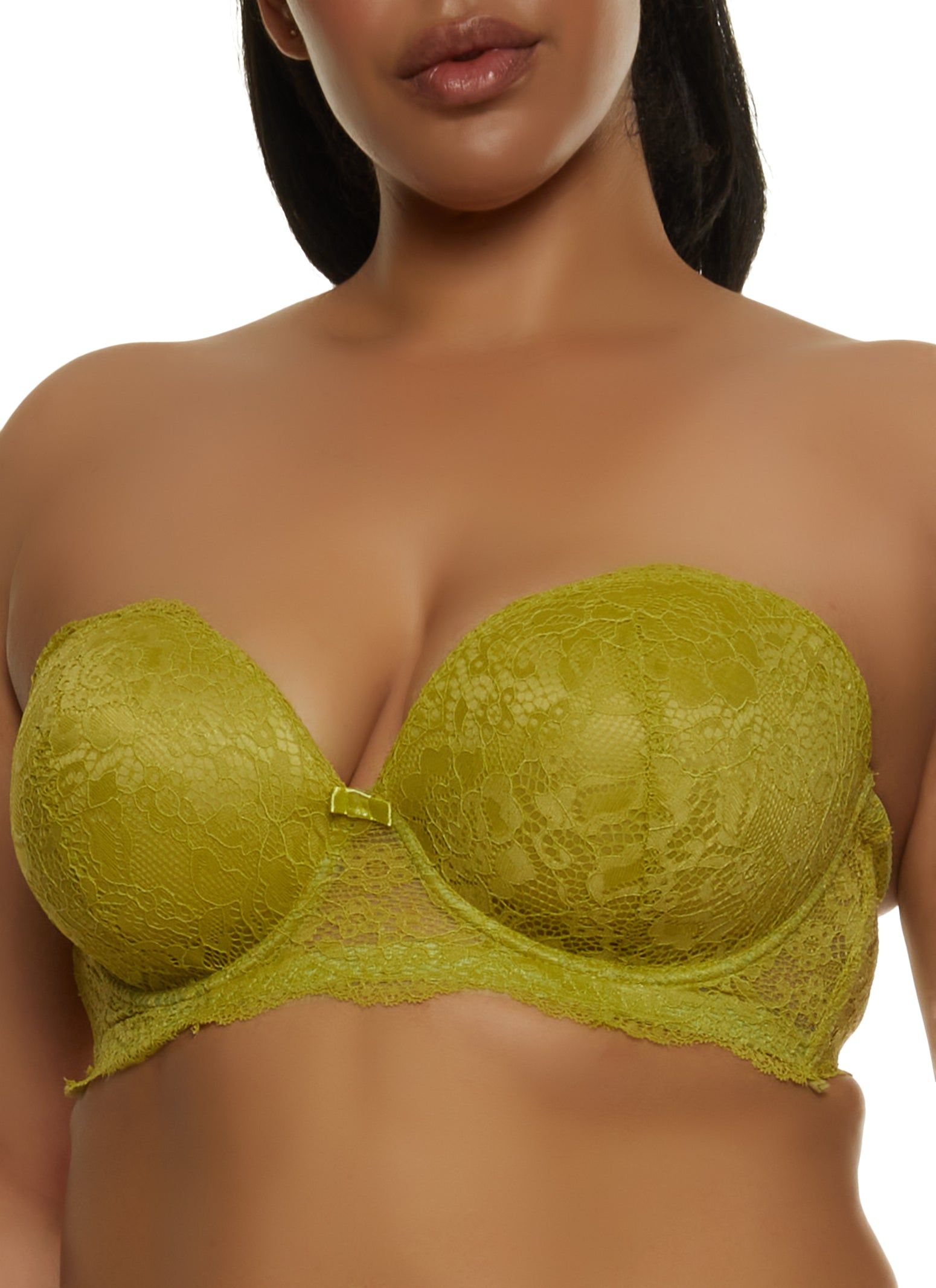 Plus Size Scalloped Floral Lace Balconette Bra | Converts to Strapless sold by Rainbow product image thumbnail 5