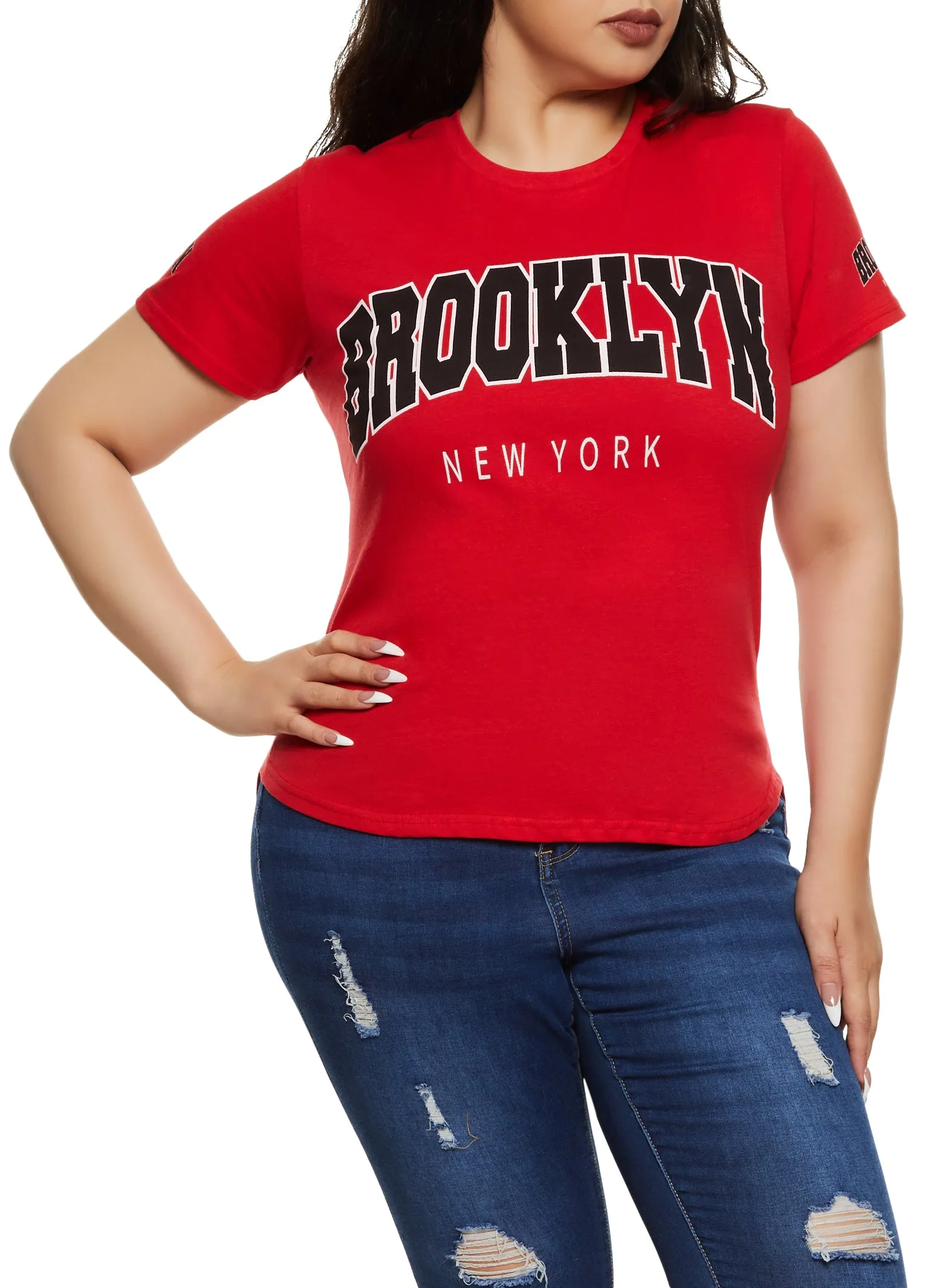 Plus Brooklyn New York High Low Tee sold by Rainbow