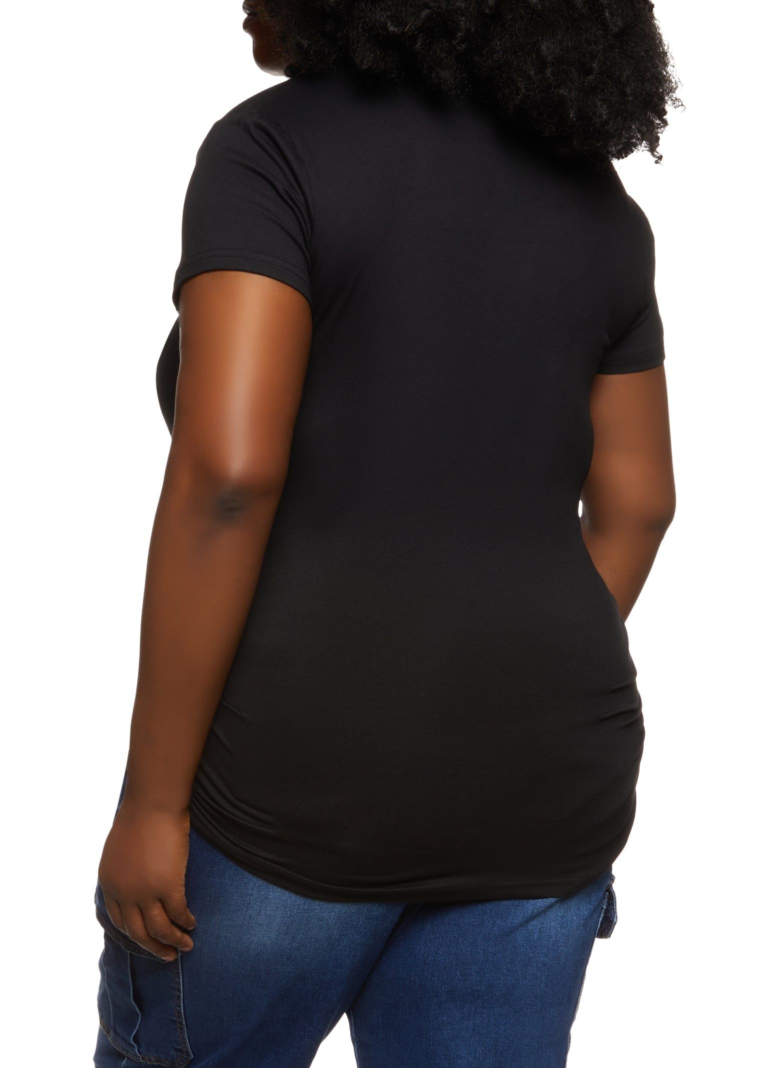 Plus Size Be Savage Not Average Embossed Foil Graphic Tee sold by Rainbow product image thumbnail 2