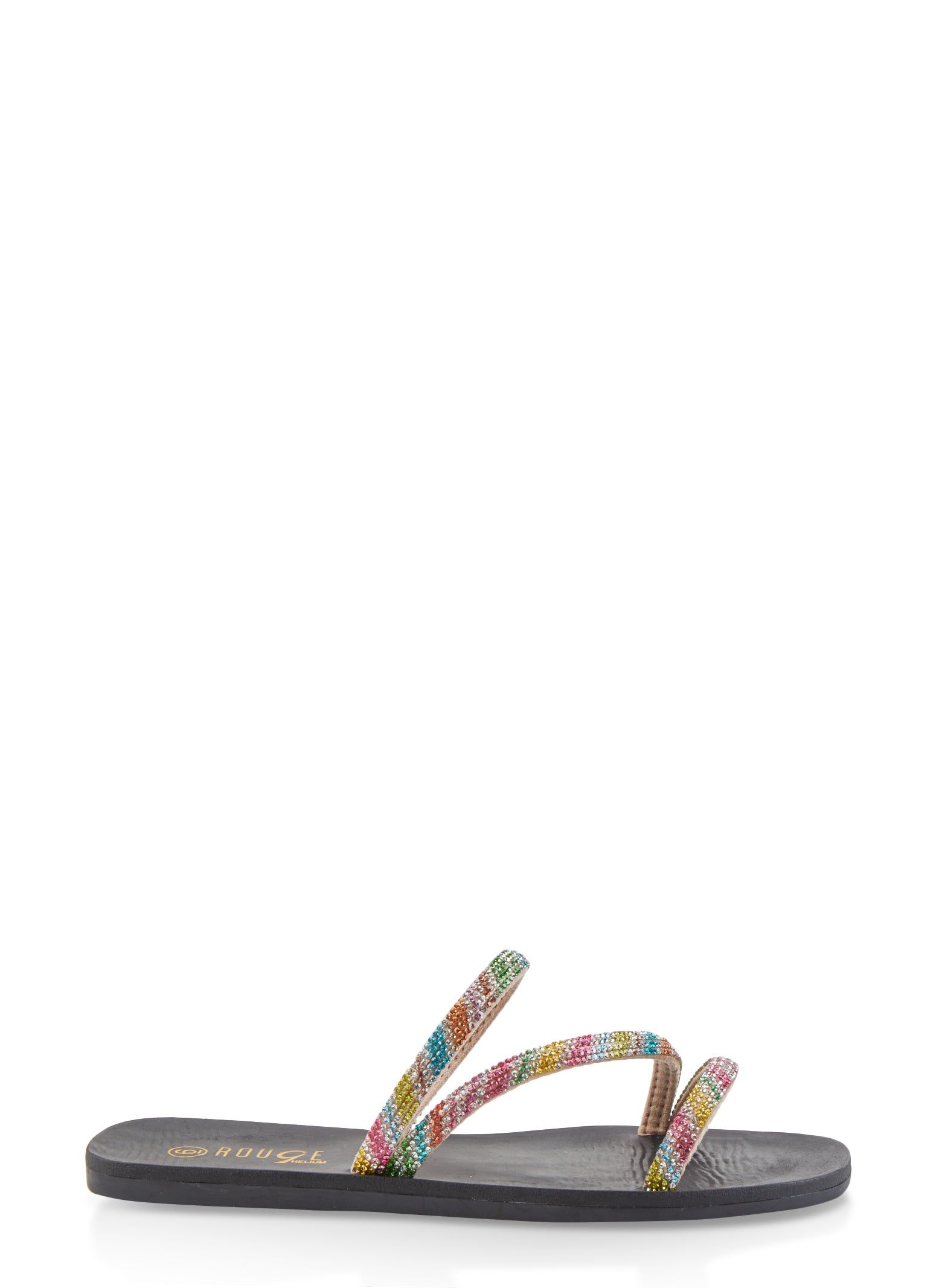 Asymmetrical Strap Rhinestone Sandals sold by Rainbow product image thumbnail 2