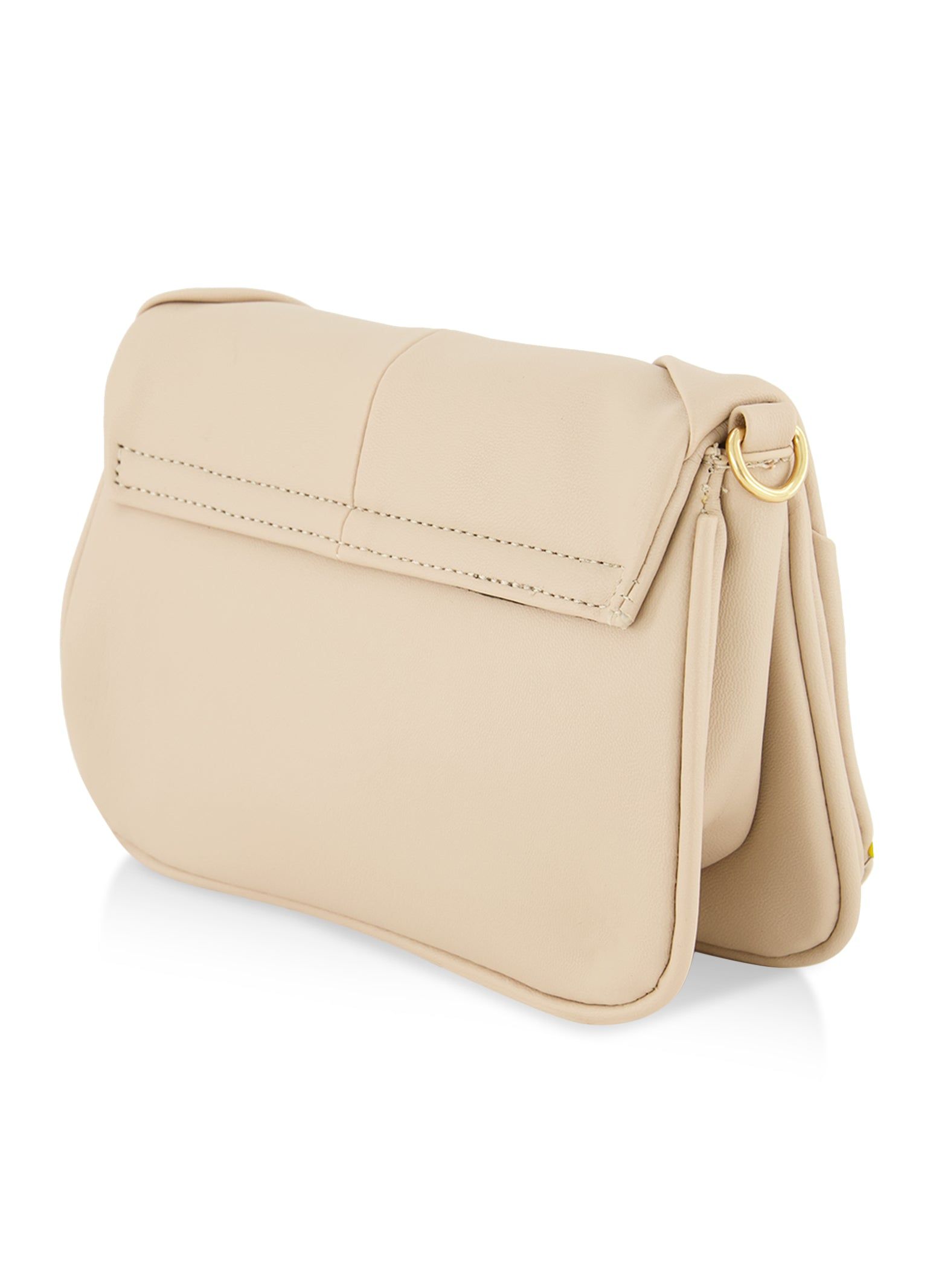 Chain Detail Faux Leather Chevron Crossbody Bag sold by Rainbow product image thumbnail 3