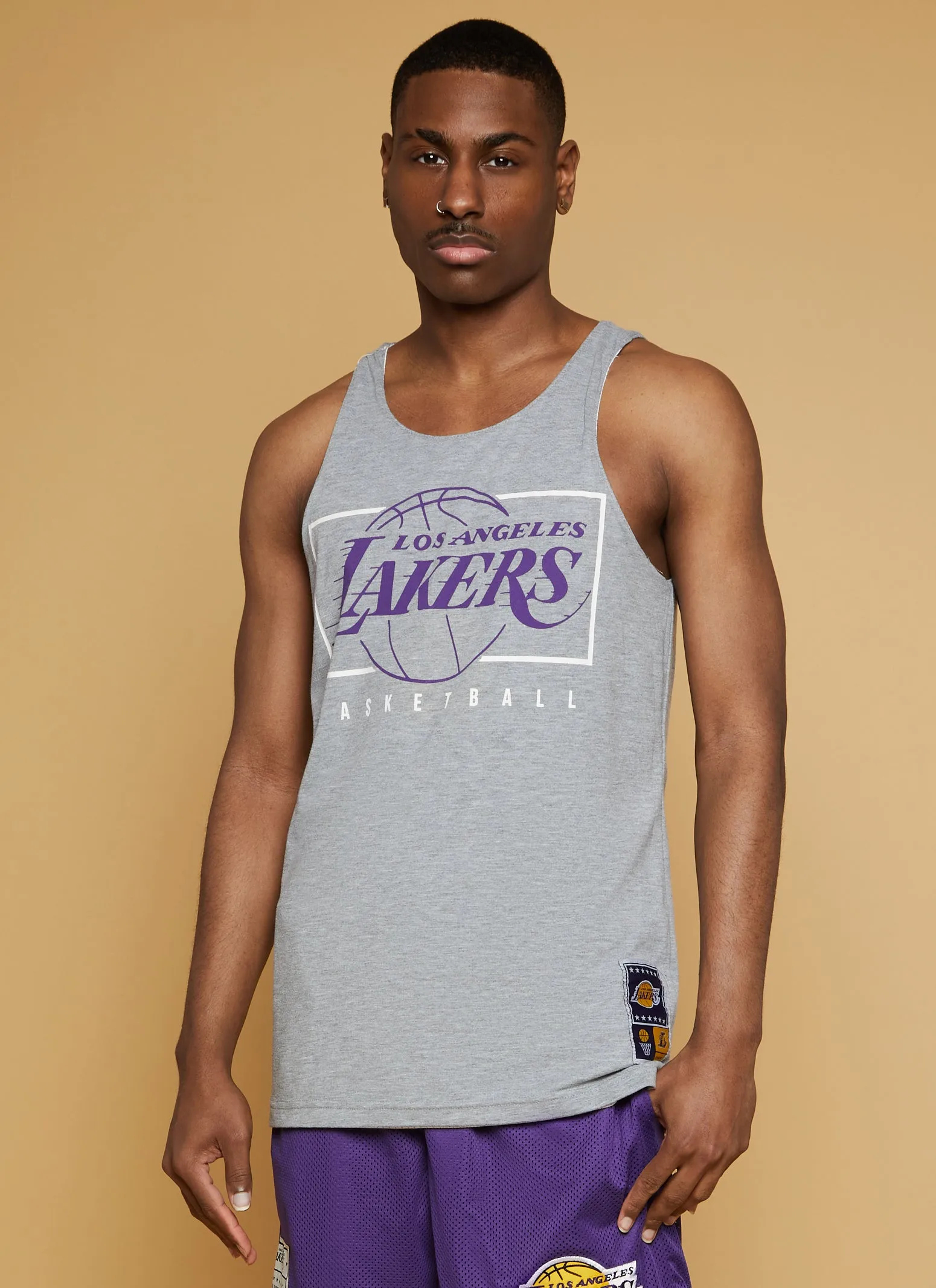 Mens NBA Los Angeles Lakers Graphic Reversible Tank Top sold by Rainbow product image thumbnail 5