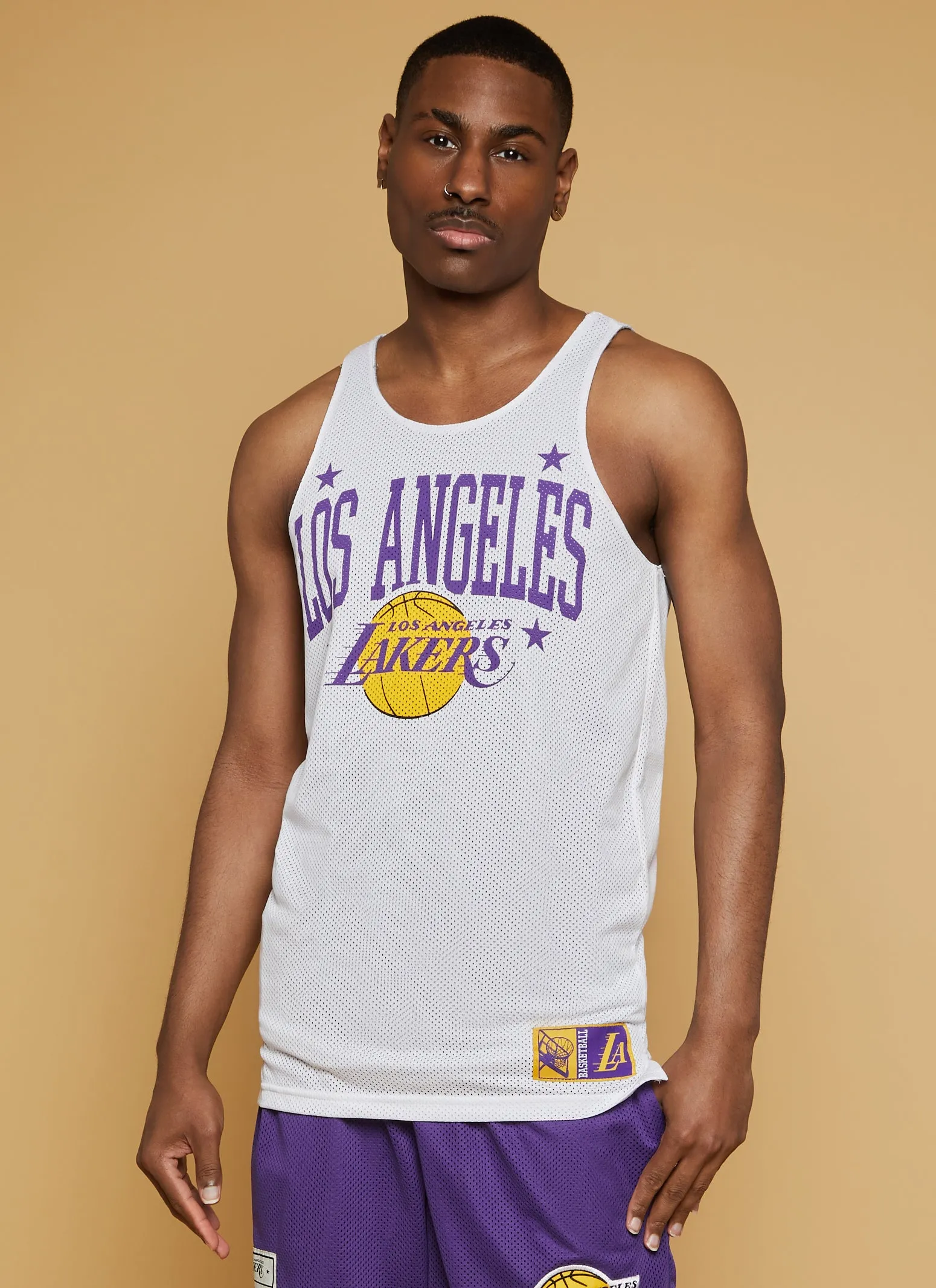 Mens NBA Los Angeles Lakers Graphic Reversible Tank Top sold by Rainbow