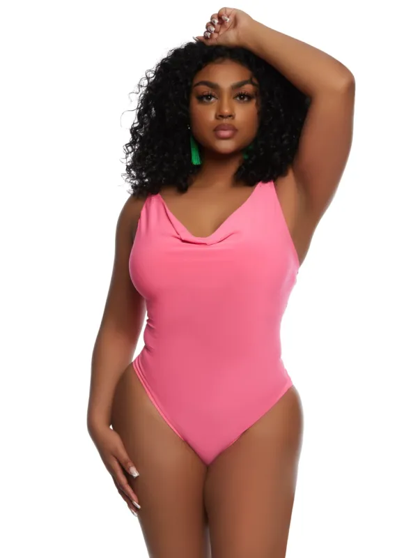 Haute Monde Sleeveless Cowl Neck Bodysuit sold by Rainbow
