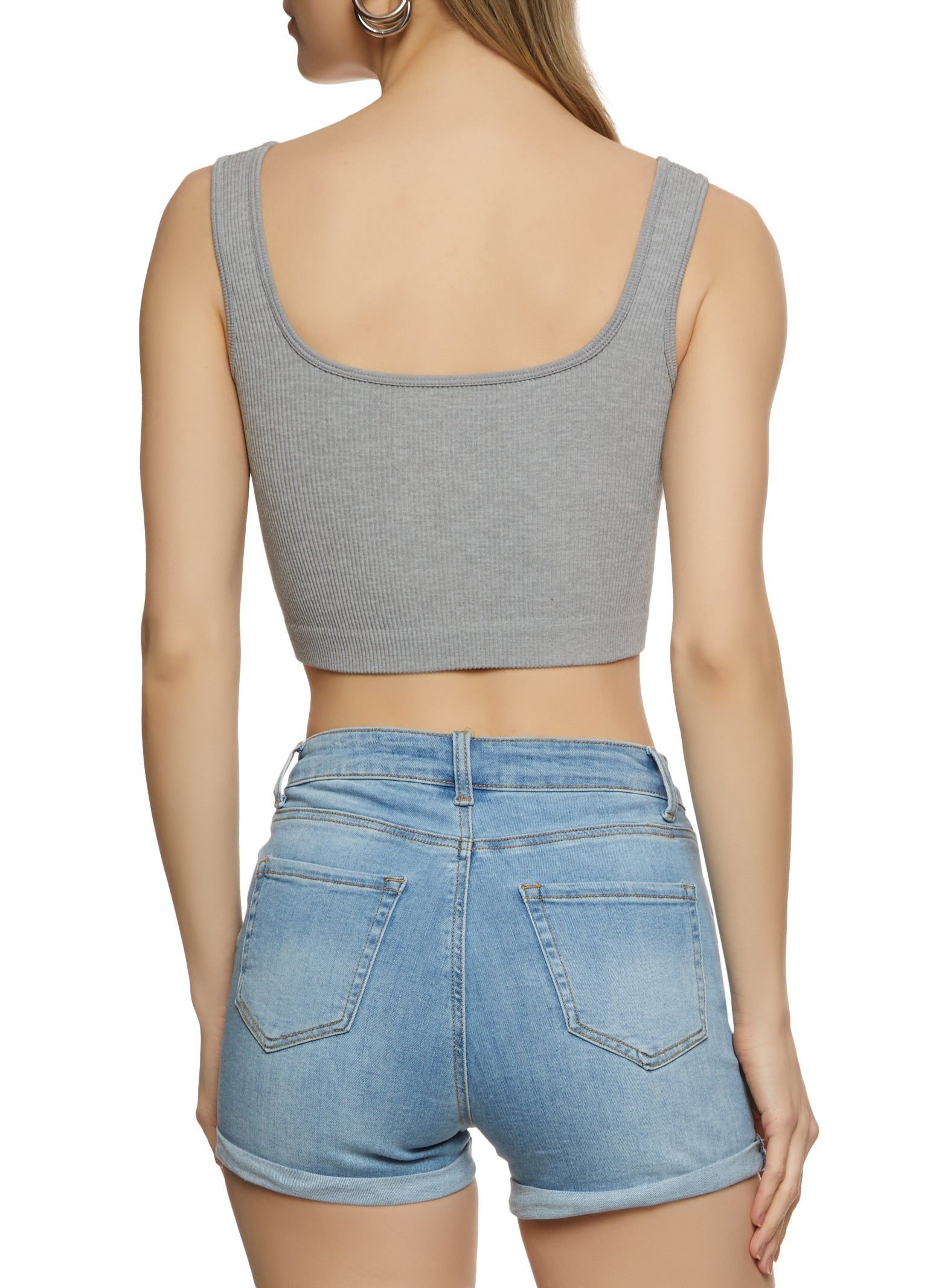 Seamless Rib Knit Crop Top sold by Rainbow product image thumbnail 2