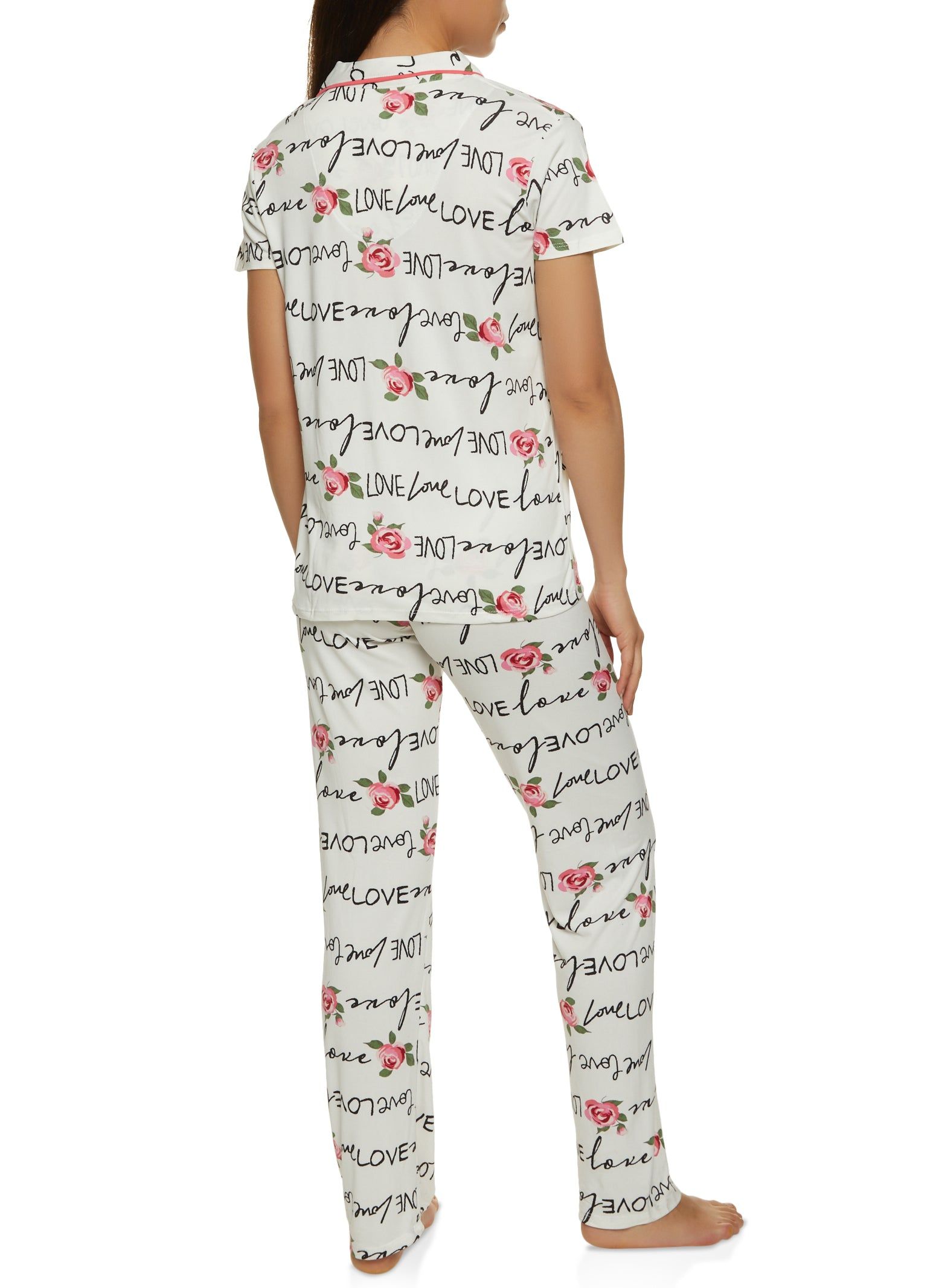 Love Print Pajama Shirt and Pants sold by Rainbow product image thumbnail 3