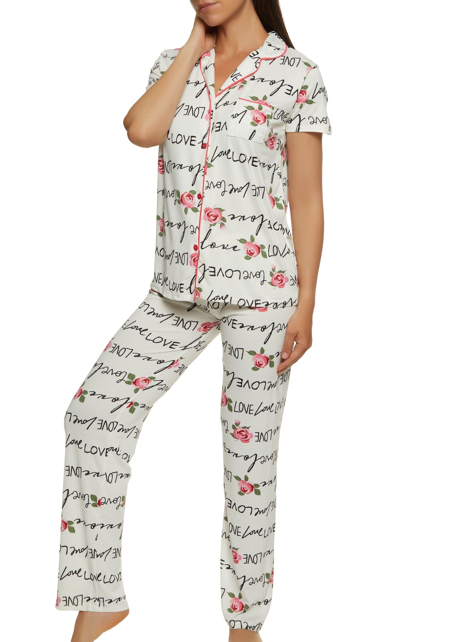 Love Print Pajama Shirt and Pants sold by Rainbow