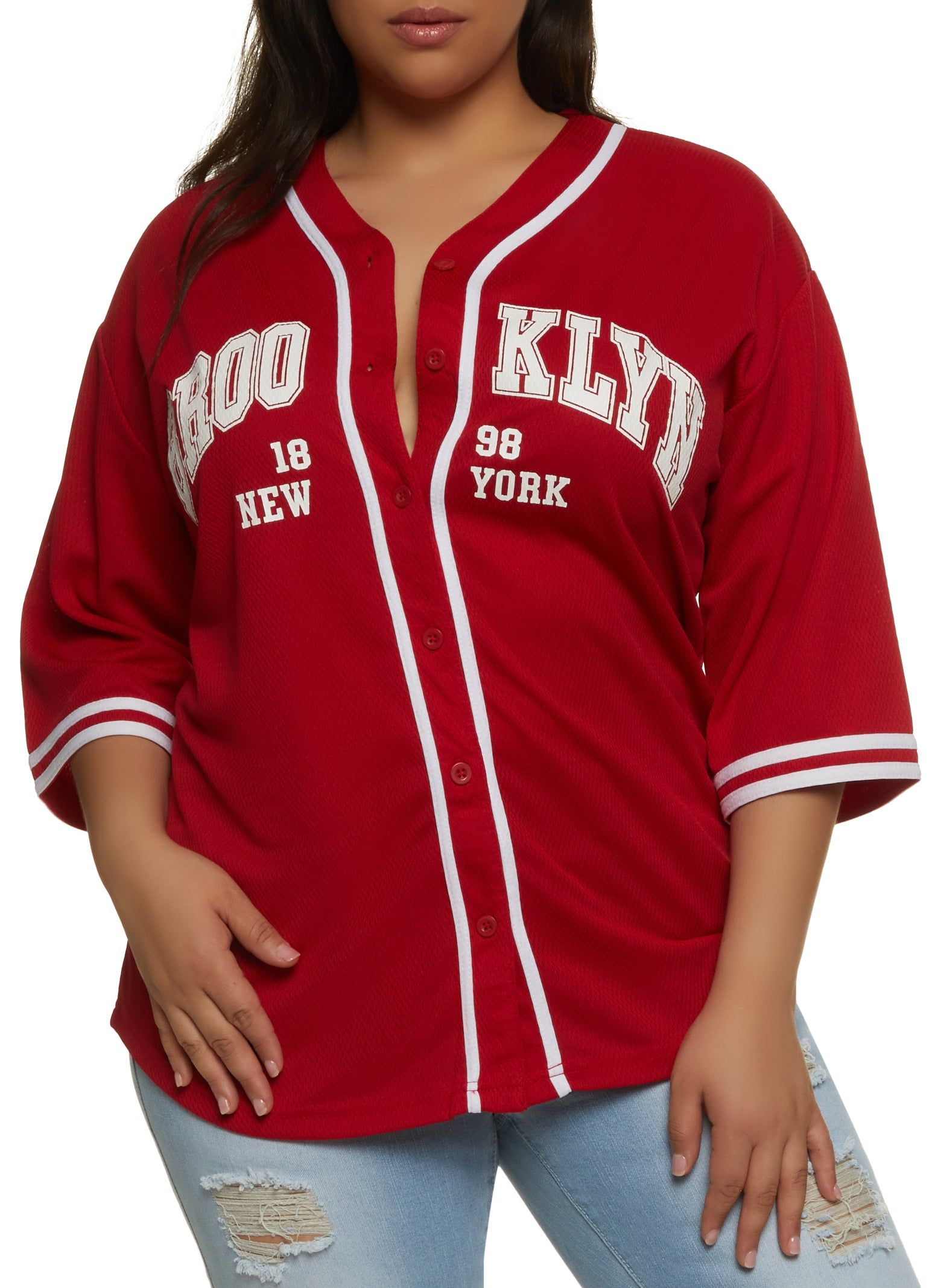 Plus Size Brooklyn Baseball Jersey sold by Rainbow