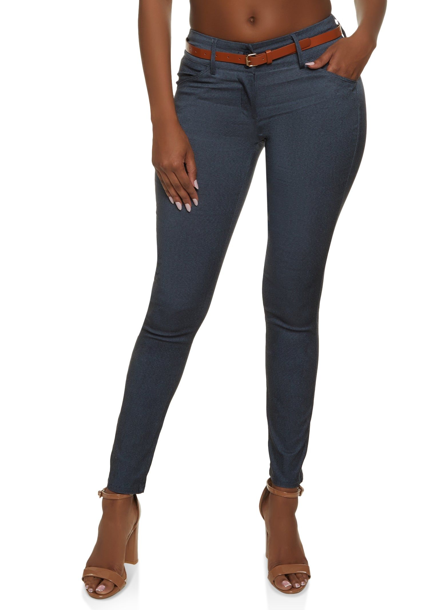 Belted Skinny Dress Pants sold by Rainbow product image thumbnail 2