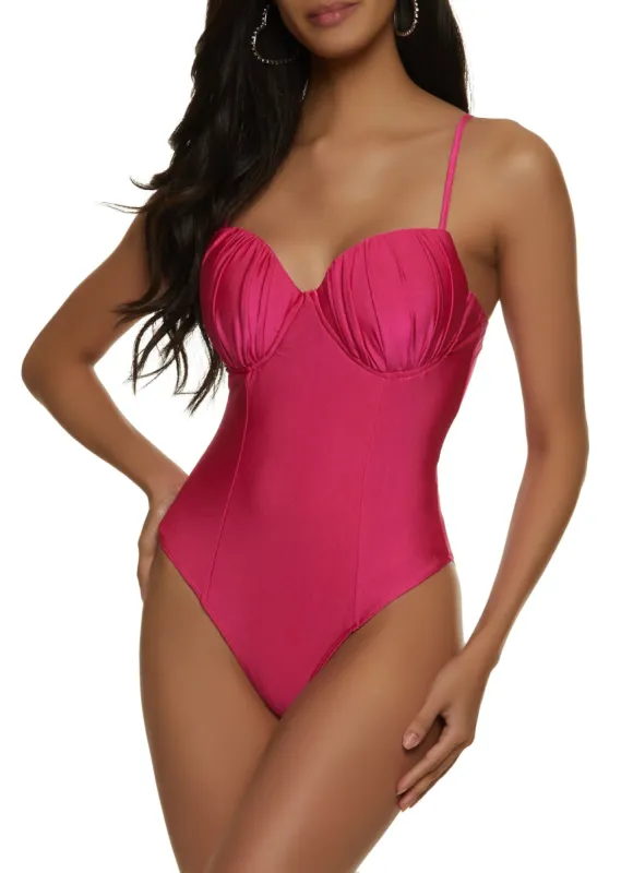 Ruched Bustier Bodysuit sold by Rainbow