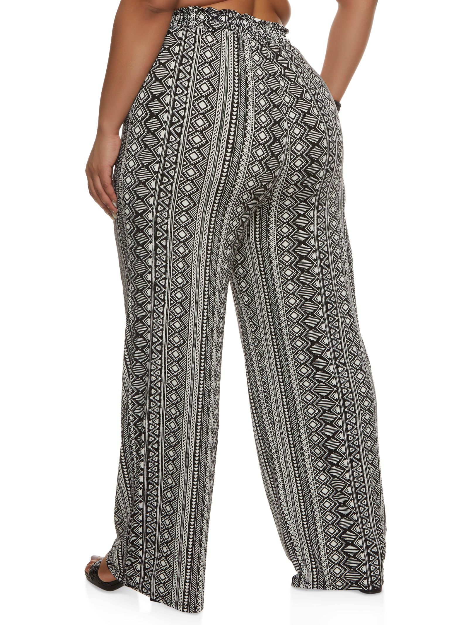 Plus Size Printed Drawstring Wide Leg Pants sold by Rainbow product image thumbnail 2