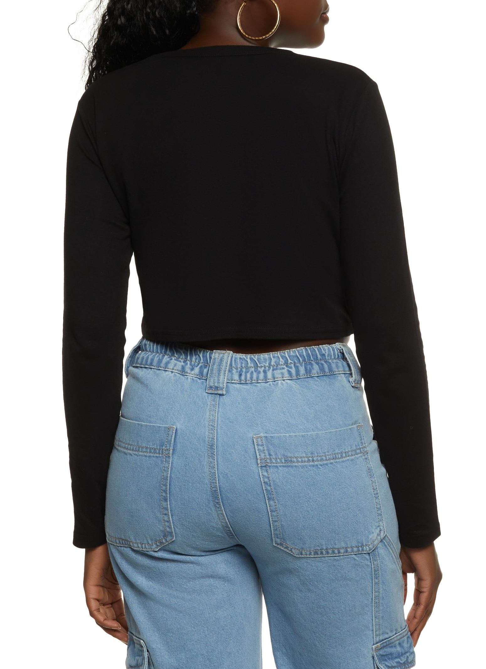 Laser Cut Knot Front Cropped Tee sold by Rainbow product image thumbnail 2