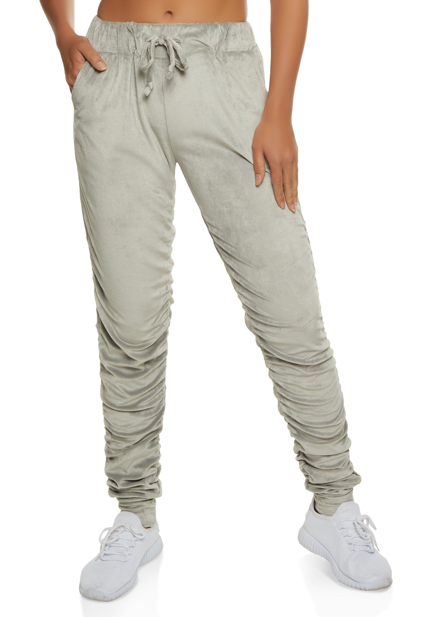 Velour Stacked Joggers sold by Rainbow