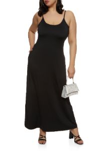 Plus Size Scoop Neck Cami Maxi Dress sold by Rainbow