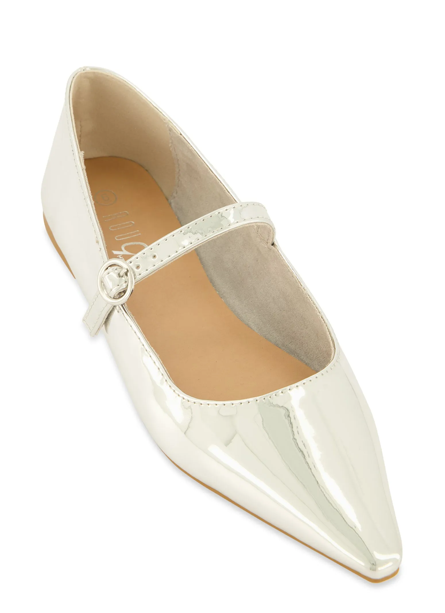 Pointed Toe Buckle Strap Flats sold by Rainbow