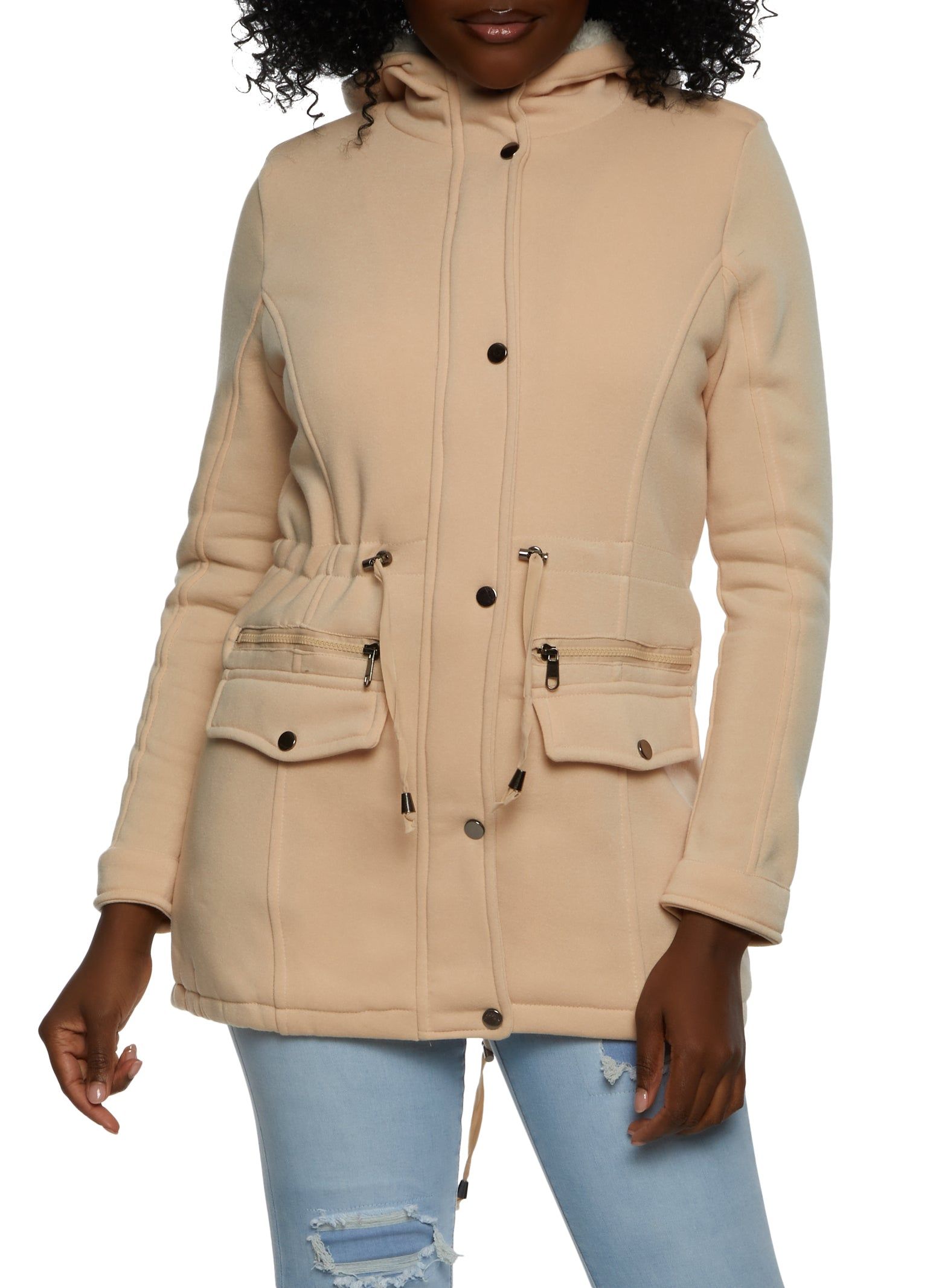 Fleece Sherpa Lined Anorak Jacket sold by Rainbow