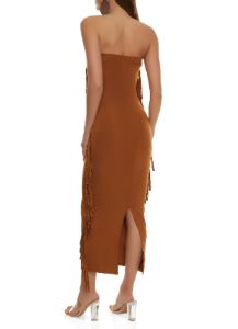 Fringe Side Maxi Tube Dress sold by Rainbow