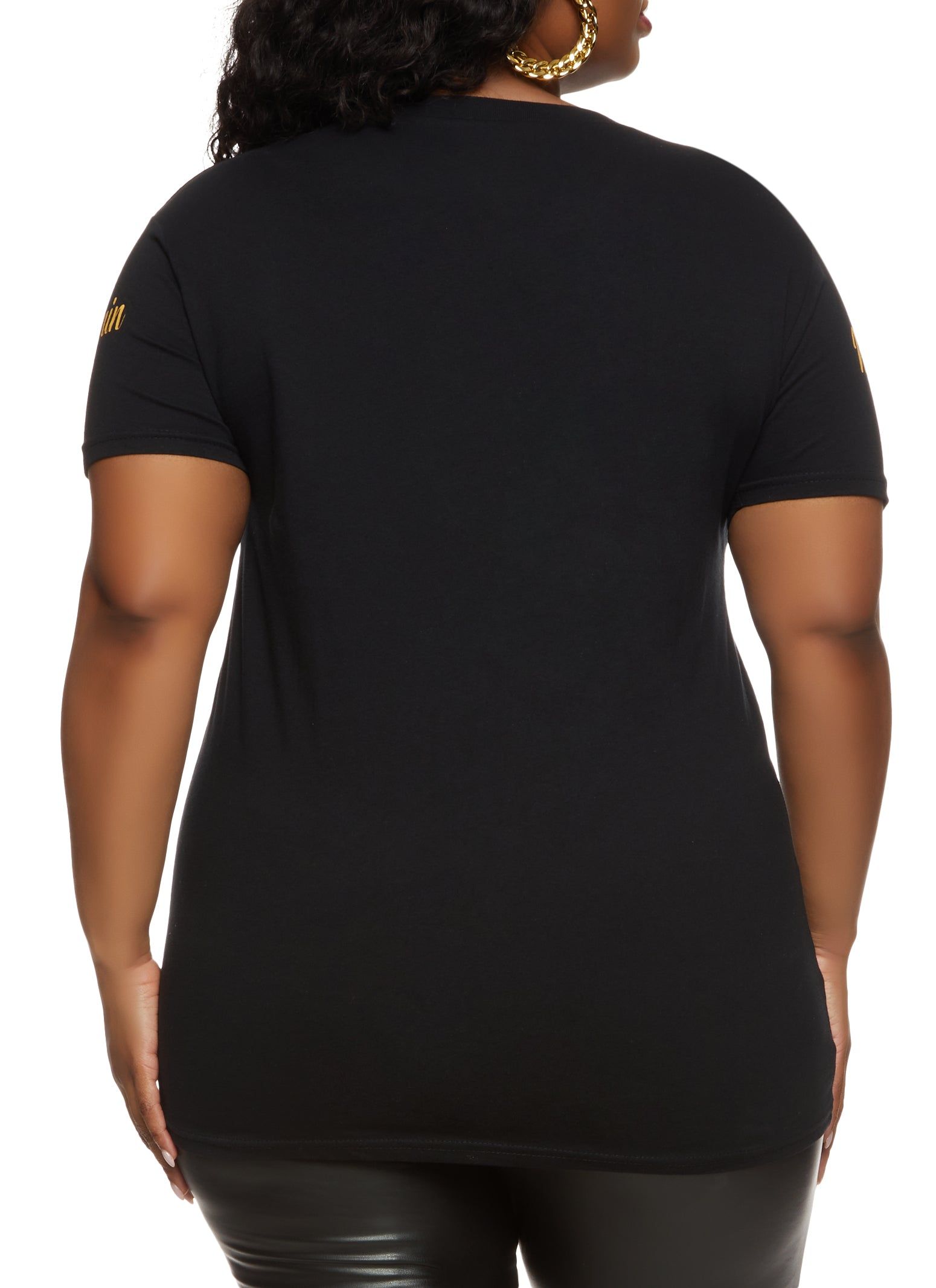 Plus Size Embossed Foil Melanin Graphic Tee sold by Rainbow product image thumbnail 2