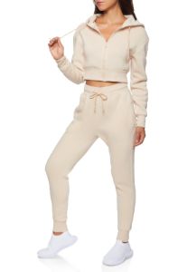 Zip Up Cropped Hoodie sold by Rainbow