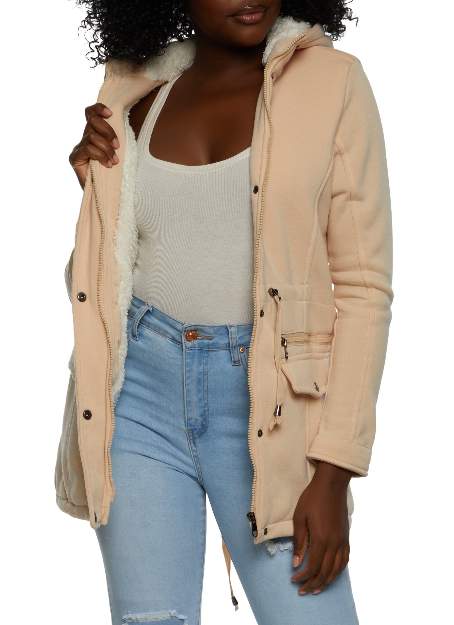 Fleece Sherpa Lined Anorak Jacket sold by Rainbow product image thumbnail 2