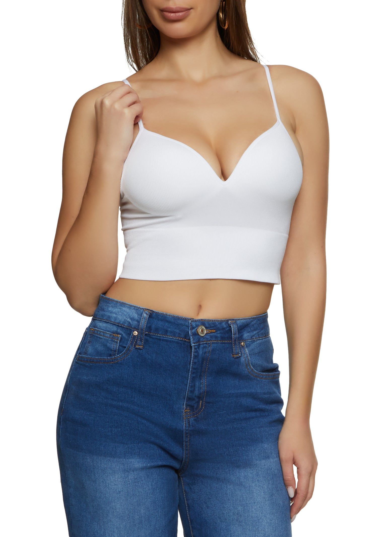 Seamless Rib Knit Padded Cami sold by Rainbow