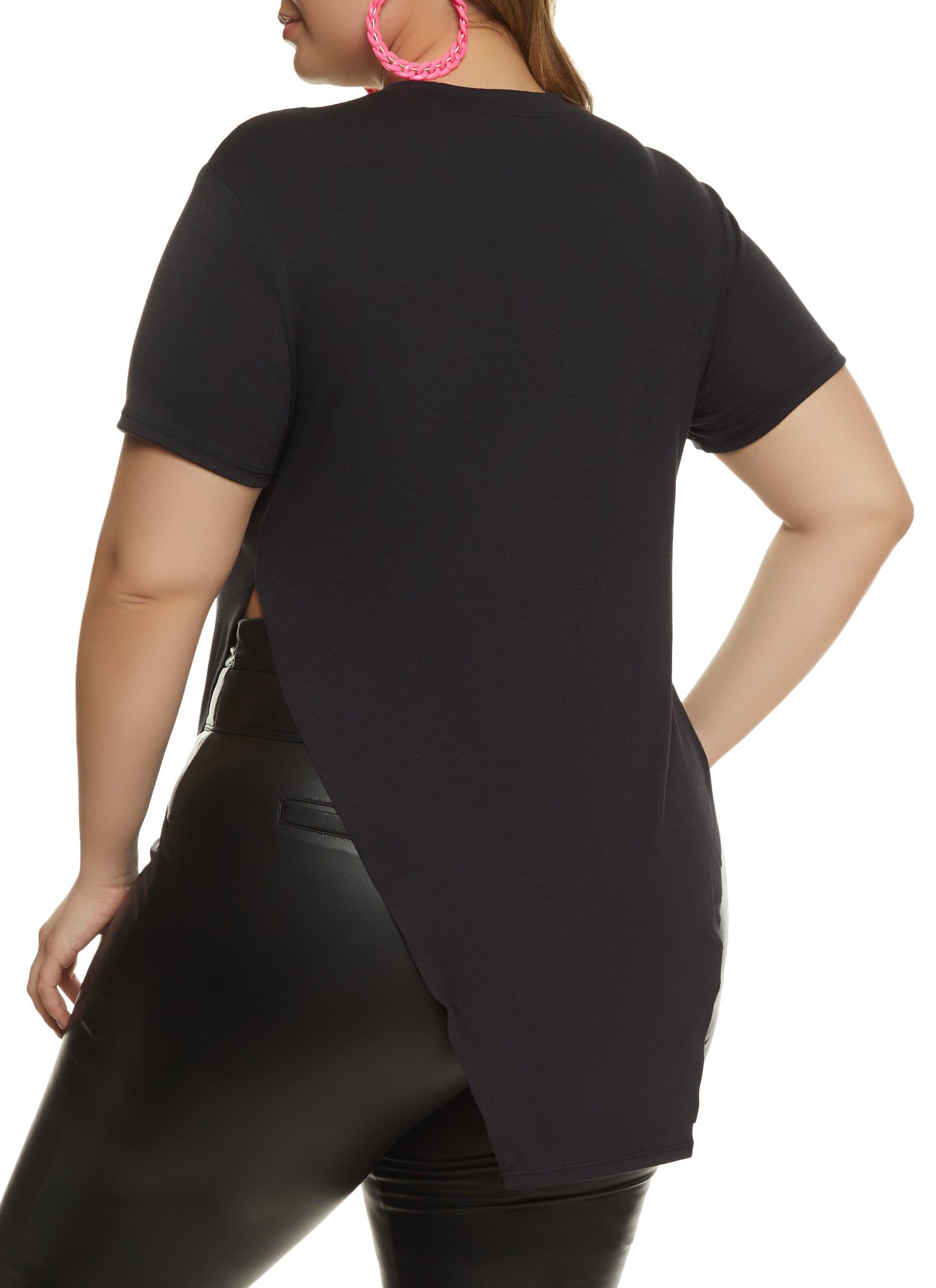 Plus Size Blessed All Day Hanky Hem Graphic Tee sold by Rainbow product image thumbnail 2