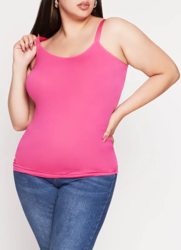 Plus Size Rib Knit Seamless Tank Top sold by Rainbow