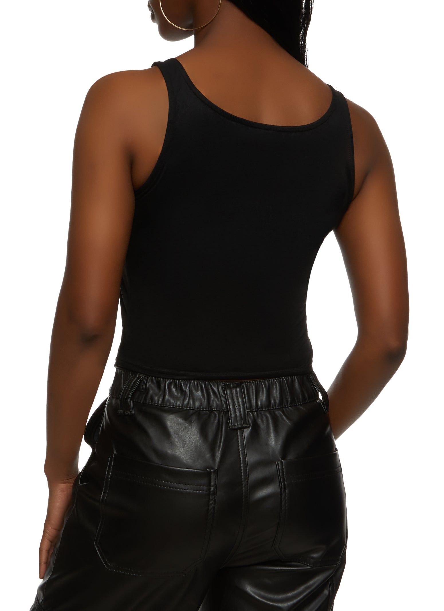 Faux Suede Hard Rock Graphic Crop Top sold by Rainbow product image thumbnail 2