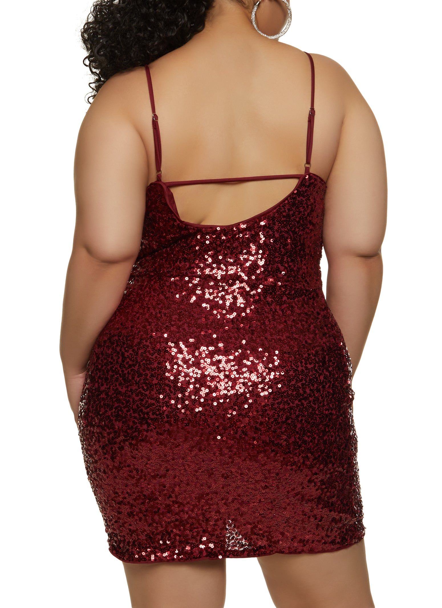 Plus Size Sequin Square Neck Mini Dress sold by Rainbow product image thumbnail 3