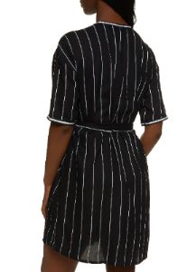 Blessed Pinstripe Baseball Jersey Dress sold by Rainbow