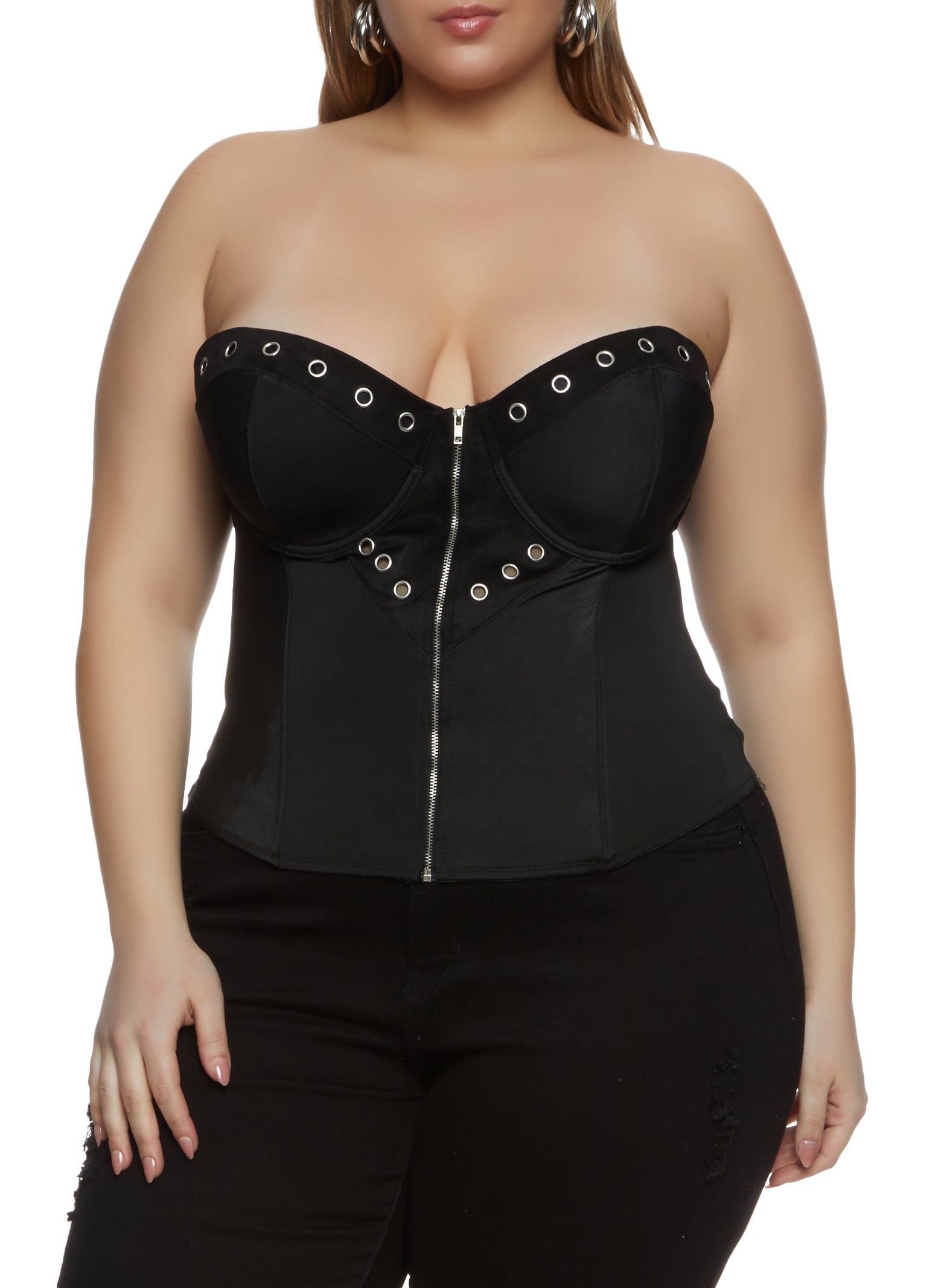 Plus Size Grommet Trim Bustier Top sold by Rainbow product image thumbnail 2