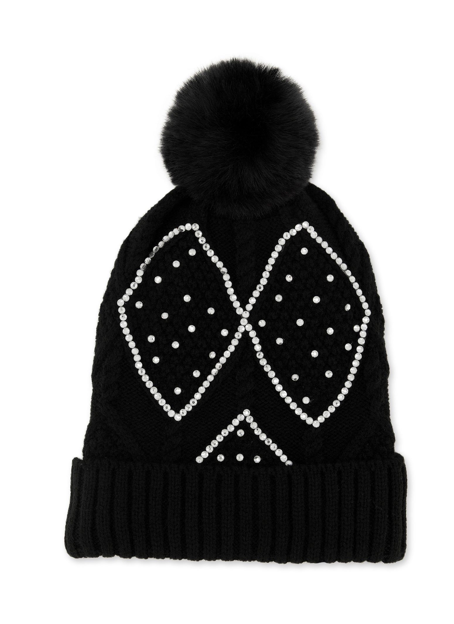 Rhinestone Pom Pom Beanie sold by Rainbow product image thumbnail 2