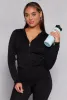 Seamless Ribbed Knit Zip Front Hoodie sold by Rainbow