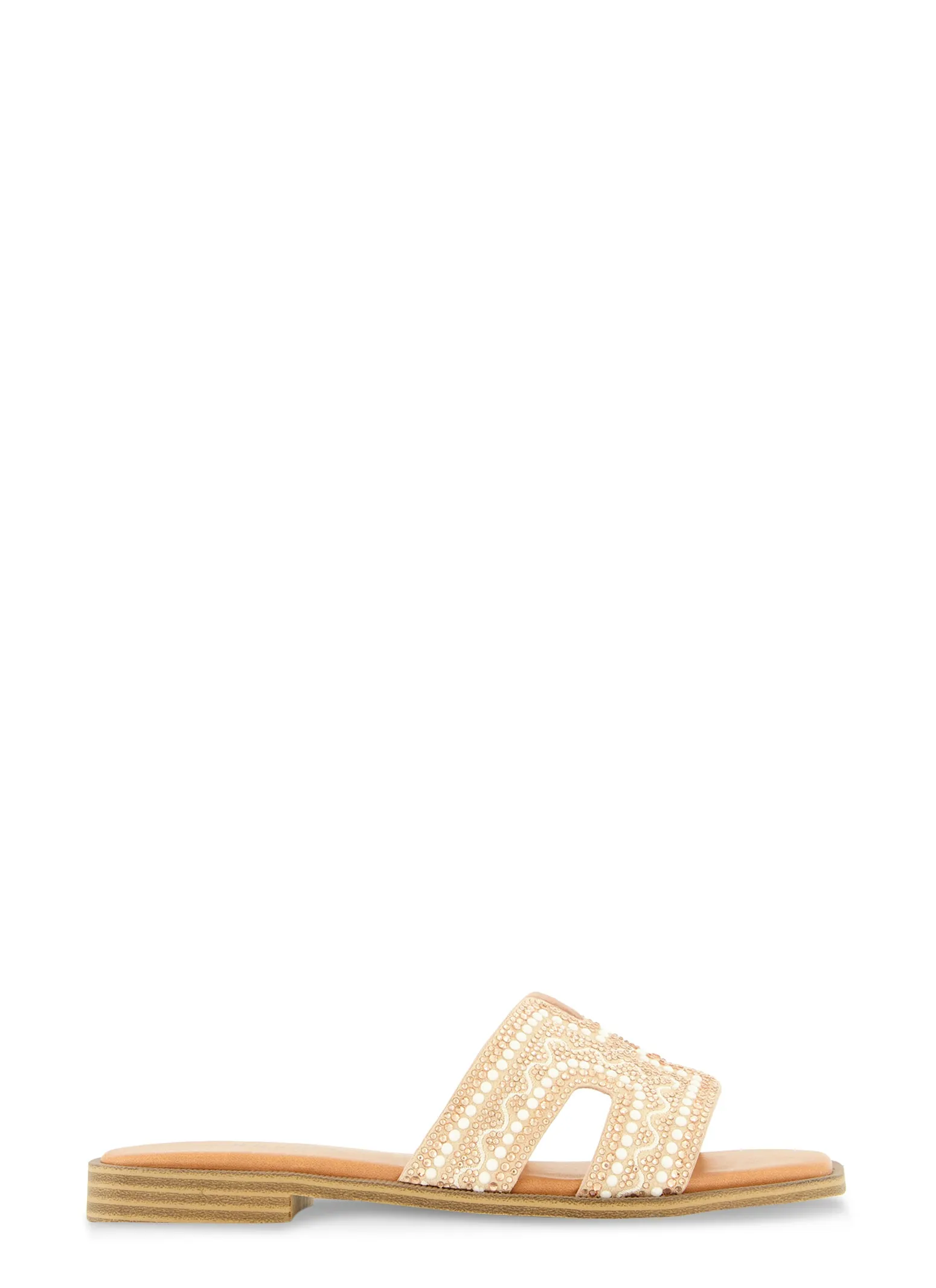 Faux Pearl Cut Out Band Slide Sandals sold by Rainbow product image thumbnail 2