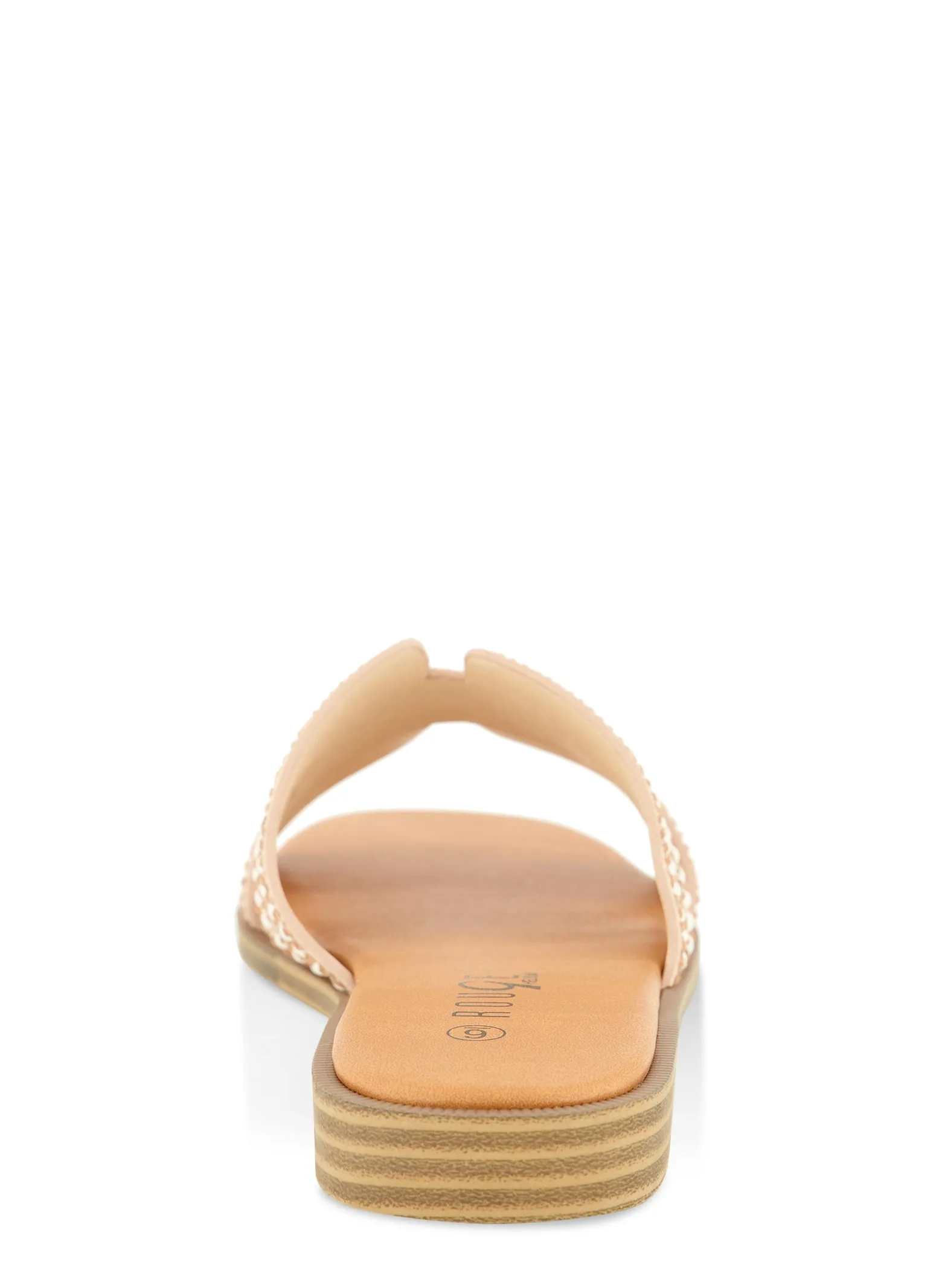 Faux Pearl Cut Out Band Slide Sandals sold by Rainbow product image thumbnail 3