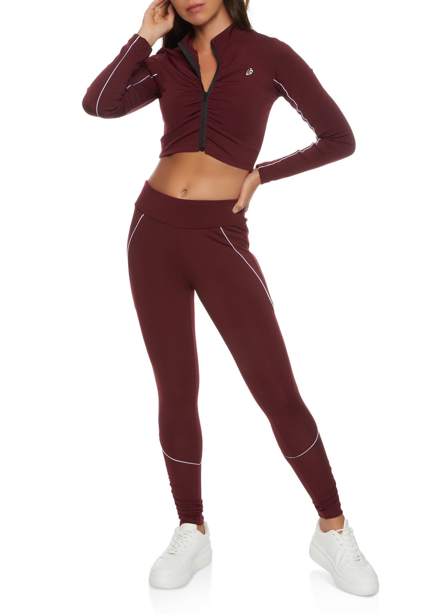 Ruched Zip Front Track Jacket sold by Rainbow product image thumbnail 2