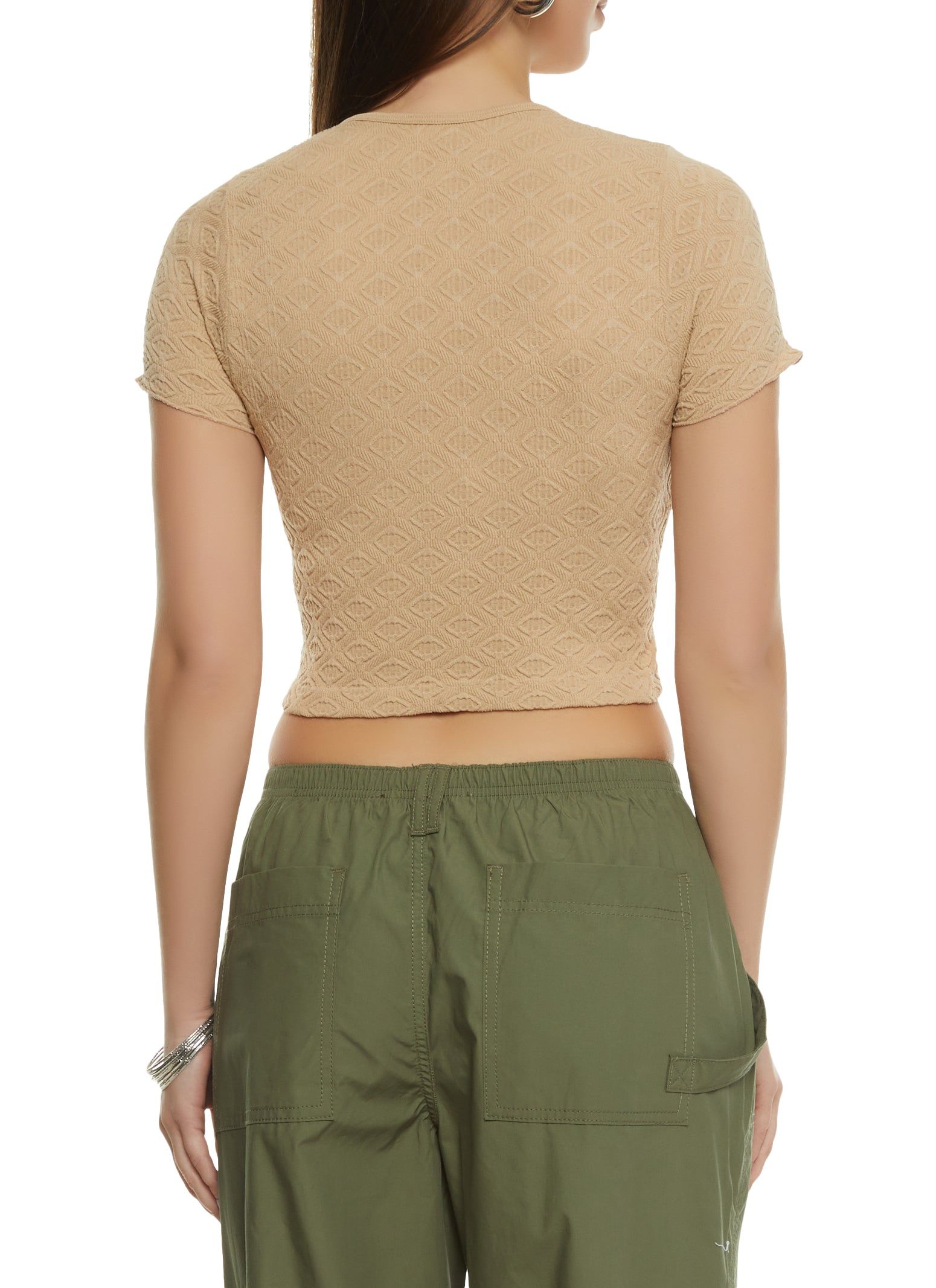 Seamless Textured Knit Crop Top sold by Rainbow product image thumbnail 2