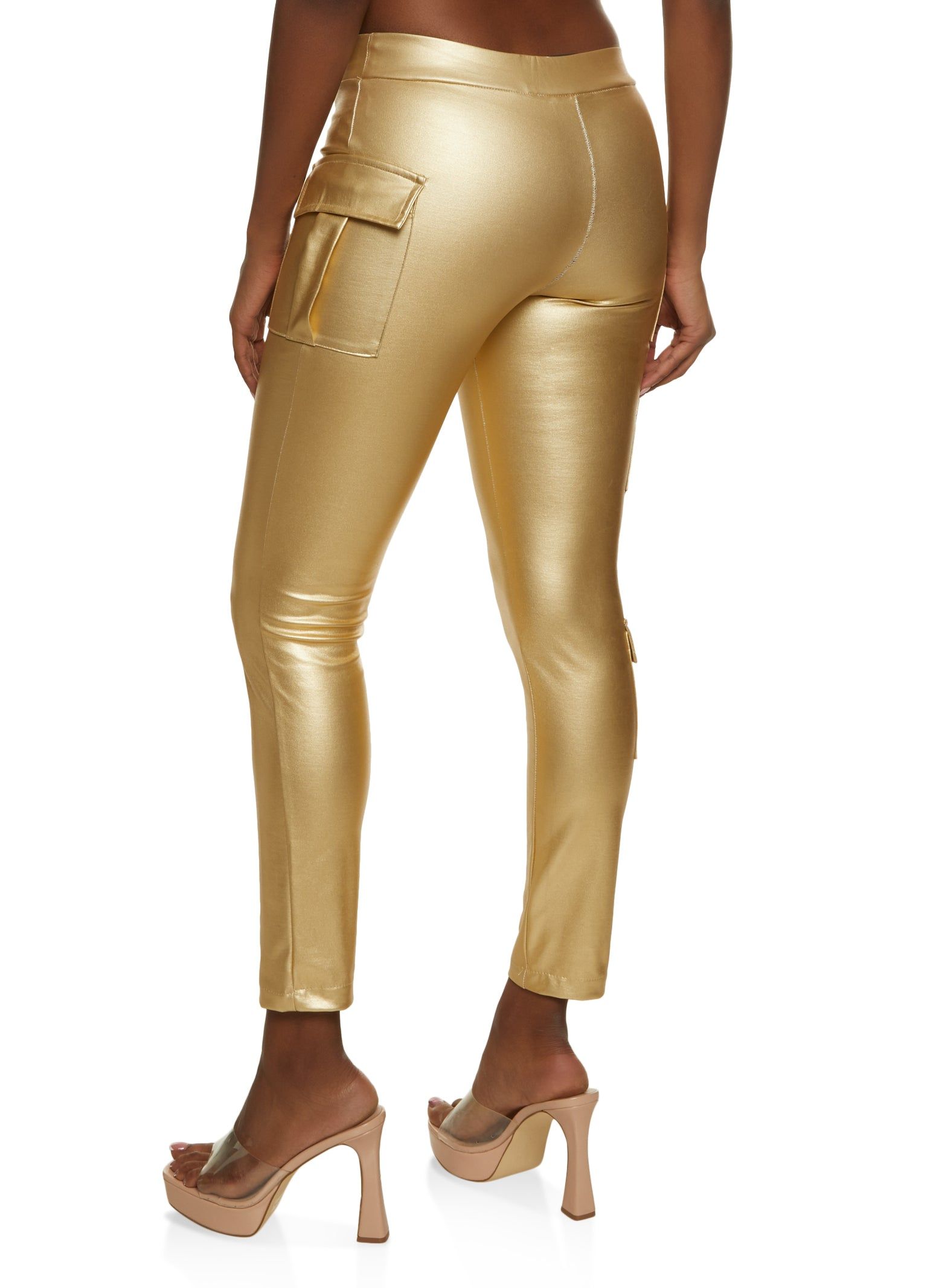 Metallic Foil Cargo Pocket Pull On Pants sold by Rainbow product image thumbnail 3