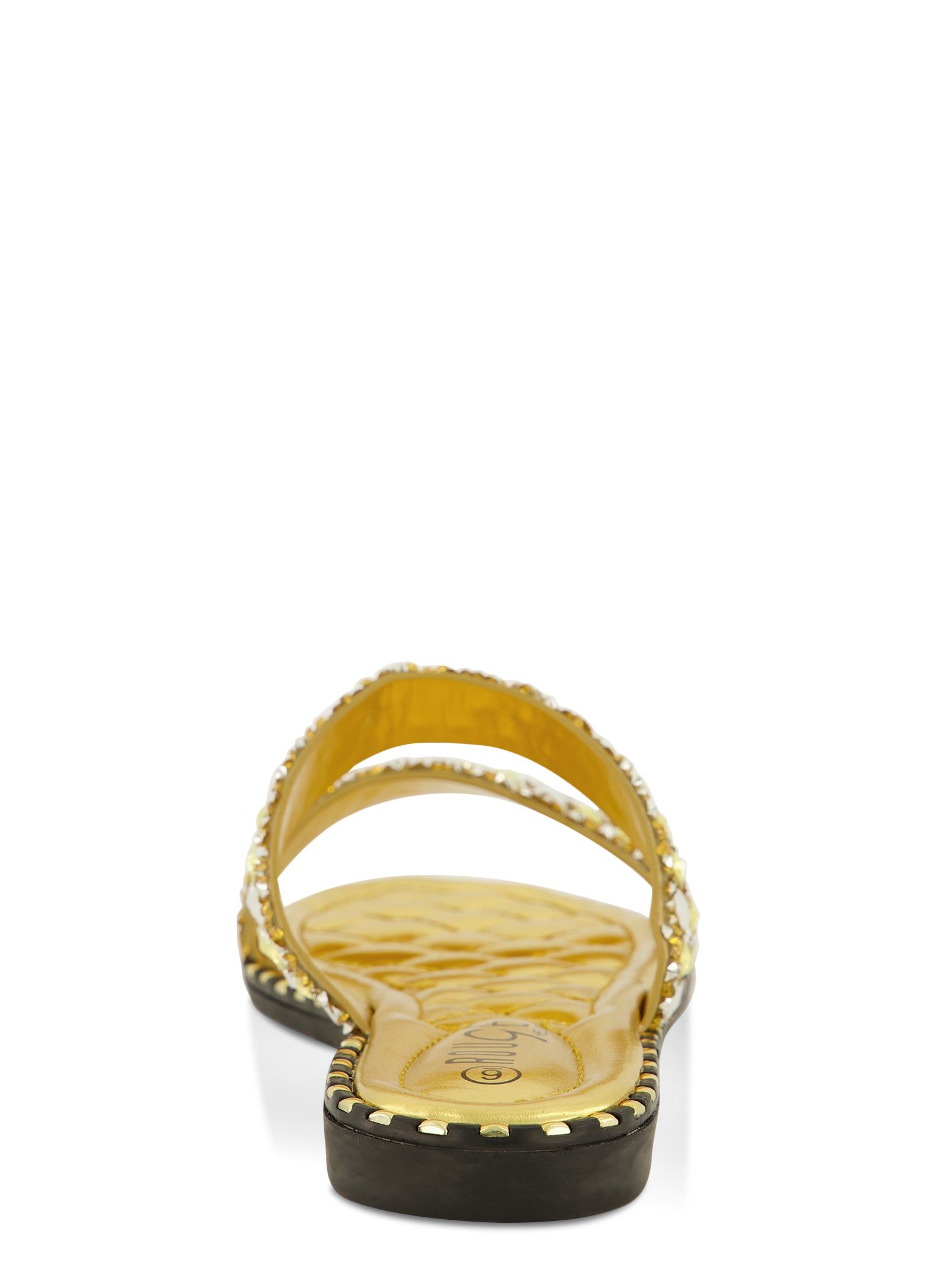 Rhinestone Double Strap Flat Sandals sold by Rainbow product image thumbnail 3