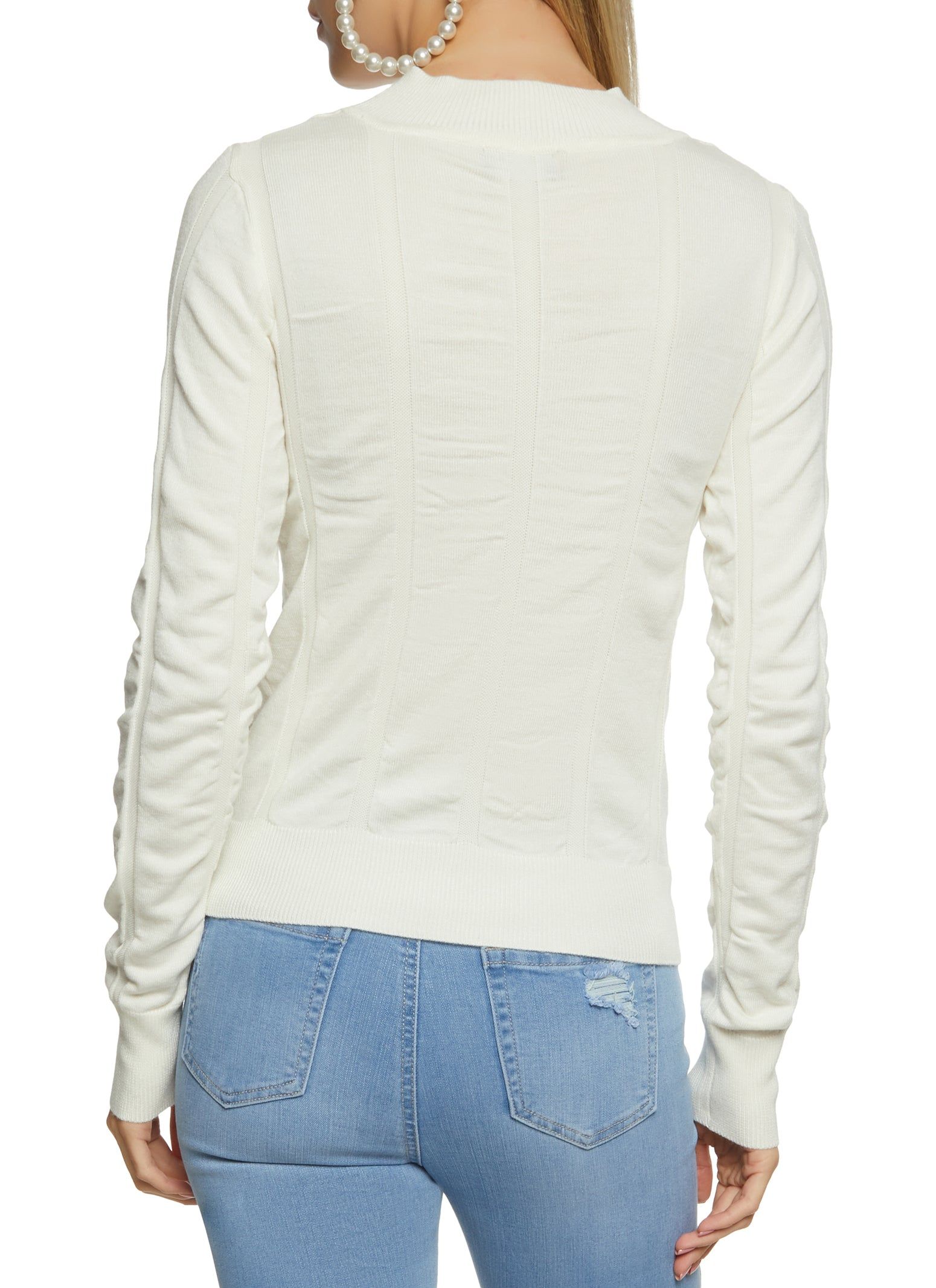 Ribbed Knit Mock Neck Sweater sold by Rainbow product image thumbnail 2